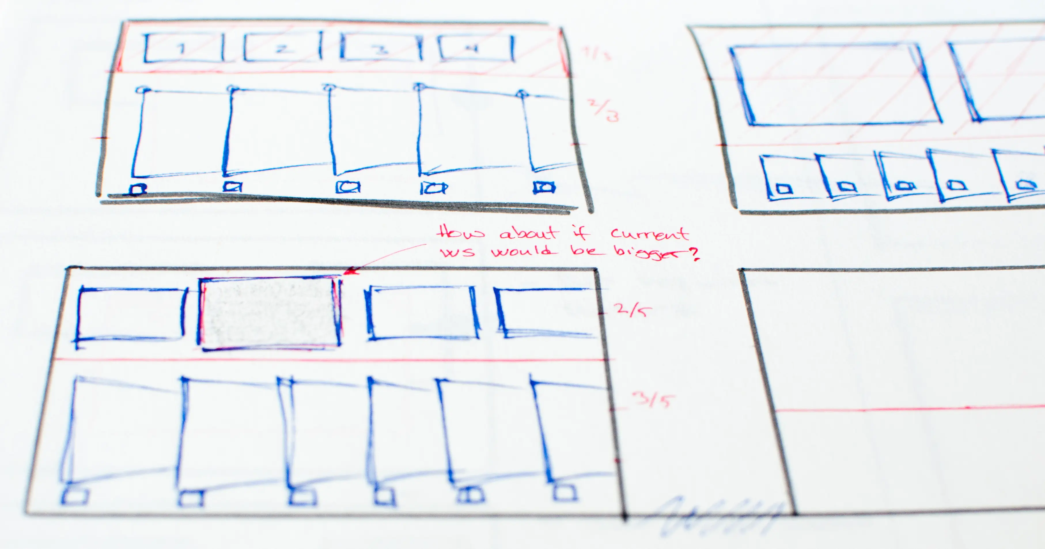 Design mockup 1 showing the line staging feature in action.