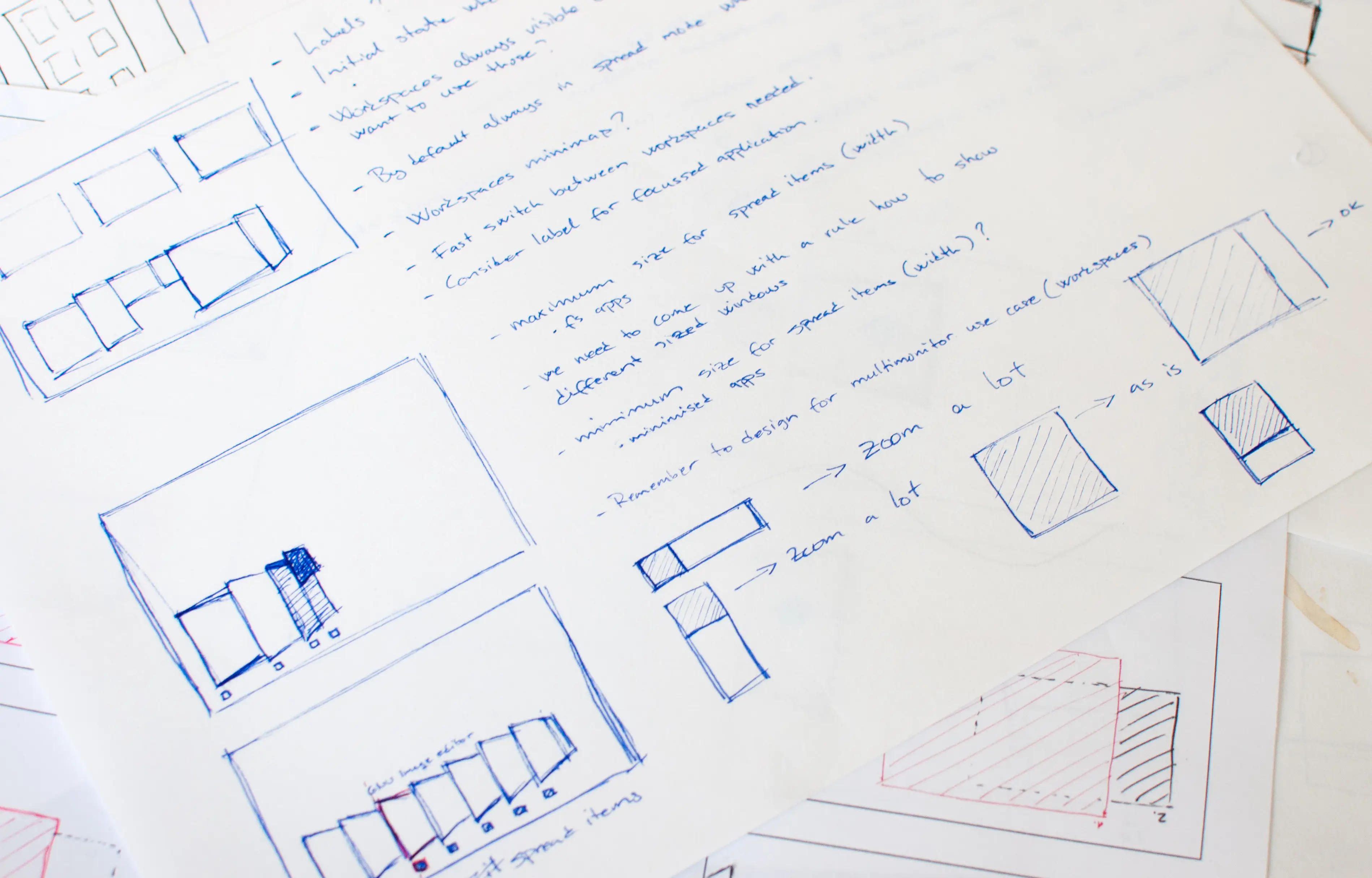Design mockup 3 showing the line staging feature in action.
